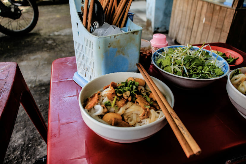 Traditional Cao Lau noodles in Hoi An Ancient Town